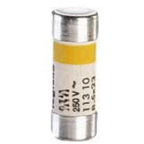 Legrand – Cartouche cylindrique 8,5x23mm 2A – Pouvoir de coupure 6000A – Protection appareils électriques – Vendu à l'unité