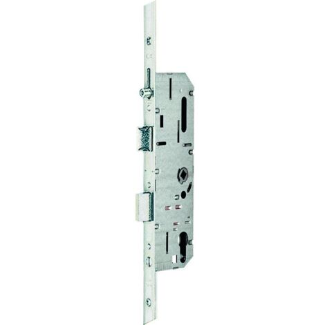 Vachette – Serrure mécanique à encastrer 5 points de fermeture – Cylindre 40mm – Acier nickelé – Fouillot carré 7mm – 13477000