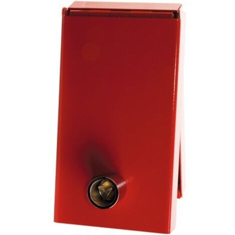 Boîte à clé pompier – Acier 1,5 mm – Triangle laiton 14 mm – Dimensions 210 x 115 x 32 mm – Grappin Annat