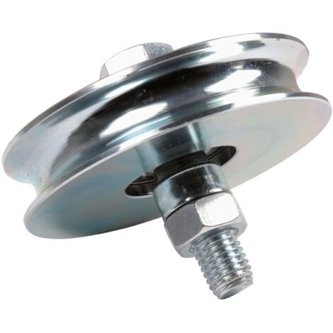 Torbel – Galet gorge ronde 100 mm – Pour rails de portail – Matériau robuste pour charge élevée – Accessoire essentiel pour bricolage (1/4)