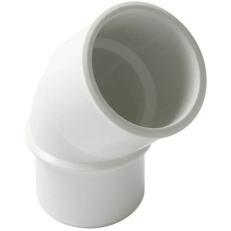 Raccord PVC blanc coudé 45 degrés - Diamètre 32 mm - Simple emboîture - Nicoll (1/4)