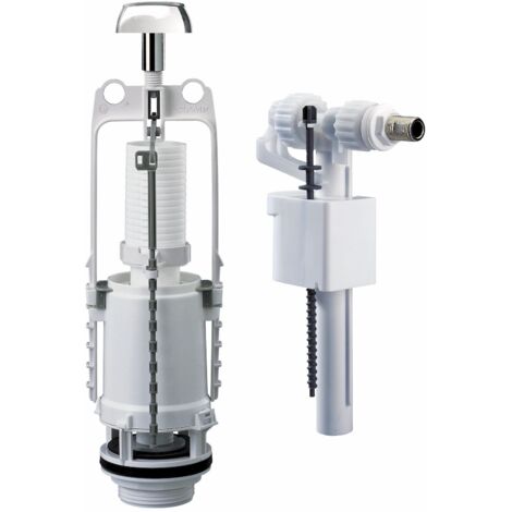 Siamp – Mécanisme de chasse d'eau simple volume Switch 22A – Robinet flotteur compact 95L – Débit 2,75 L/s – Installation facile