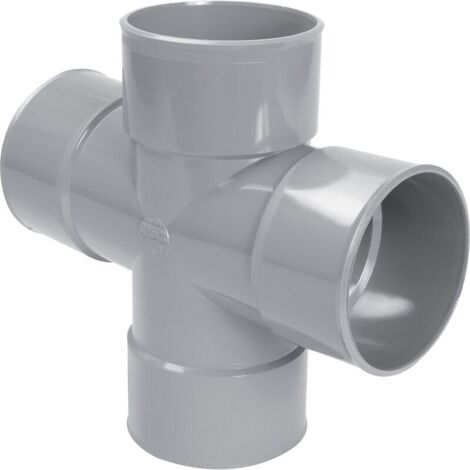Nicoll – Culotte double parallèle 87°30 – Raccord femelle-femelle – Diamètre 100 mm – PVC pour évacuation eaux usées