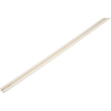 Hettich – Rail de porte coulissante 4000 mm – Plastique blanc – Pour vantail jusqu'à 15 kg – Installation à enfoncer – Pour armoires à 2 portes