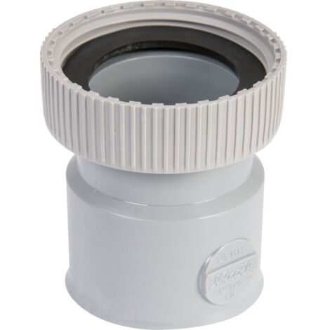 Nicoll – Raccord PVC évacuation femelle 40 mm – Filetage 1"1/4 – Droit – À visser et coller – Pour systèmes d'évacuation intérieurs