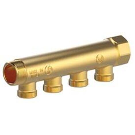 Giacomini – Collecteur male-femelle 3/4' avec 3 sorties 1/2' – Dimensions 20x27 et 15x21 – R580CY073