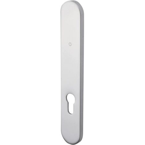 Hoppe Et Cie – Plaque pour porte en aluminium anodisé argent – Clé I européenne – Fixation non visible – Distance de percement 70mm