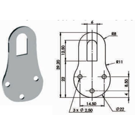 Attache universelle pour bouton rond AZ (1/3)