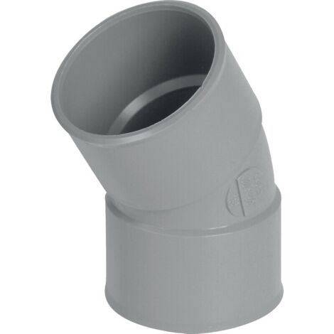 Nicoll – Coude PVC 30° femelle-femelle Ø40 – Raccord évacuation lisse – Montage à blanc sans colle – Évacuation parfaite sans obturation