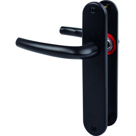 Hoppe – Poignée de porte bec de cane pour épaisseur 40-46 mm – Percement non percé – Vis métaux/douille – Pour salle de bain et WC