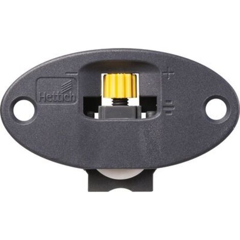 Hettich – Garniture de porte coulissante SlideLine 55+ – Capacité de charge 30 kg – Réglage en hauteur sans outil – Finition plastique gris