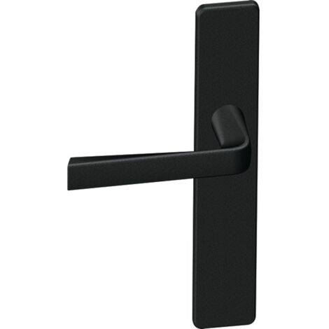 Poignée de porte intérieure - Kaza - Vachette - Noir basalt - Bec de cane - 195 mm