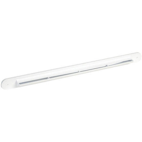 Nicoll – Régulateur d'entrée d'air 15m³/h – Anti-insecte – Fixation par vis – Longueur 410mm – 12 trous Ø15mm – BE183