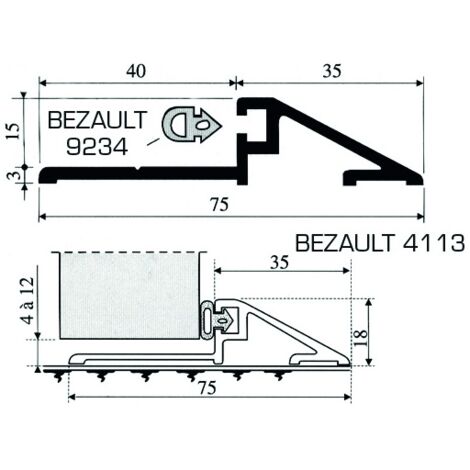 SEUIL ALU BRUT 4113 4M VACHETTE 033279