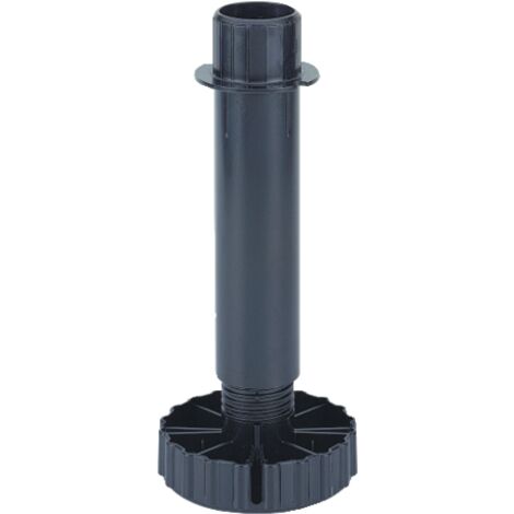 Pied vérin 130 mm noir (1/5)