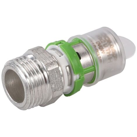 Manchon laiton droit multicouche à visser Comap - Mâle 1' - Diamètre 26 mm