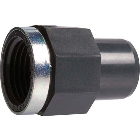 Raccord PVC pression noir droit - F 1'1/4 - Diamètre 40 mm - Girpi