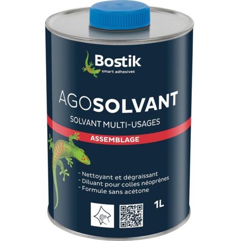 Bostik – Nettoyant pour colle néoprène 1 L – Solvant puissant pour nettoyage outils et surfaces – Élimine résidus de colle