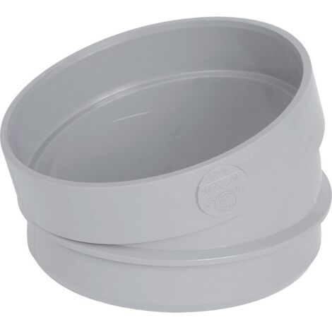 Nicoll – Raccord d'évacuation PVC coudé 30° – Mâle/Femelle Ø 100 mm – Installation rapide sans colle – Rayon de courbure optimisé (1/6)