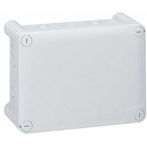 Legrand – Boîte de dérivation rectangulaire pour presse-étoupe IP55 – 180x140x86mm – Couvercle imperdable – 16 entrées défonçables