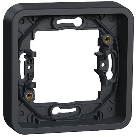 Schneider Electric – Cadre 1 poste Mureva Styl encastré IP55 IK08 gris pour environnements difficiles – Fixation par vis – MUR34107