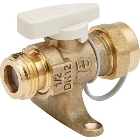 Robinet gaz Roai JPG DN12 – Bouchon inclus – Double mâle G 1/2'' – Filetage 15x21 – Obturateur automatique pour contrôle de flux – Sélection Cazabox