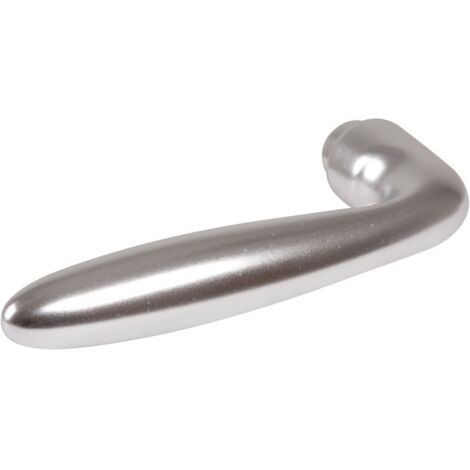 Hoppe Et Cie – Béquille femelle Verona argent – Poignée de porte d'entrée à cylindre – Entraxe 70mm – Finition argentée – Sens d'ouverture droite