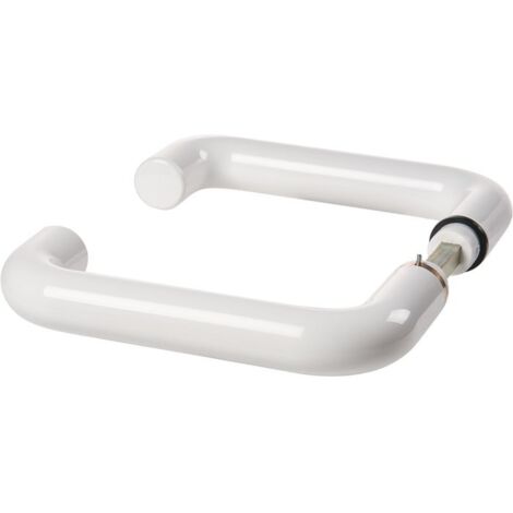 Normbau – Béquille double blanche ZD92 – Nylon massif – Longueur 135 mm – Épaisseur de porte 39 à 48 mm – Système de clipage invisible - 0646080BLANC