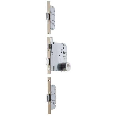 Vachette – Serrure à encastrer 3 points A2P – Axe 120 mm – 3 points de verrouillage – Pênes oblongs pour sécurité renforcée – Pour portes en métal et bois - 5000XL