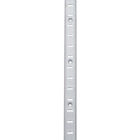 Monin – Crémaillère pour étagère en acier laqué blanc 2000 mm – Largeur 16 mm – Installation à vis – 272705