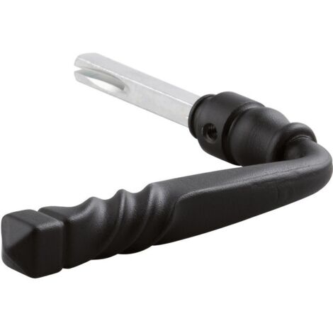Béquille de porte simple acier noir - Carré 7 mm - Armorique - Brionne (1/2)