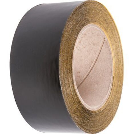 Tramico – Rouleau d'étanchéité noir 60mm – Bobine 25m pour chantiers humides – Fixation durable pour matériaux variés (1/3)