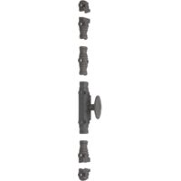 Jardinier Massard – Crémone à bouton renforcée RY 59 – Fonte peinte gris – Dimensions 42x147x20mm – Pour sécuriser portes et fenêtres