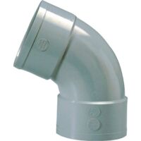 Raccord PVC gris coudé 67°30 - diamètre 100 mm - Double emboîture - Girpi