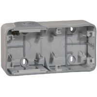 Legrand – Boîtier de protection pour prise électrique 2 postes verticaux – Composable gris – Pour espaces confinés – Tension 230V