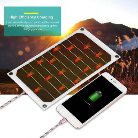 Panneau Solaire 5V 3W Pour Sonnette Anneau Et Caméras - Chargeur Extérieur Avec Câble 1,2m Et Support 360° | Énergie Solaire Autonome - 5
