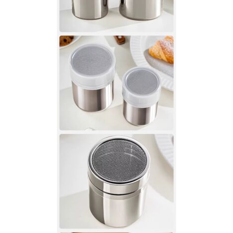 Tamis à café en poudre Shaker à Sucre en Acier Inoxydable Shaker à Chocolat Farine de Cacao Tamis à café en poudre Shaker à Sucre en Acier Inoxydable Shaker à Chocolat Farine de Cacao