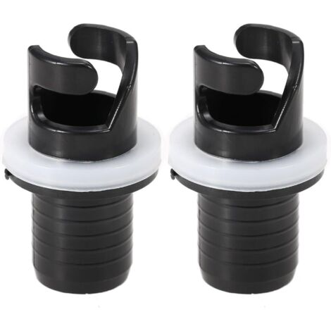 Adaptateur Universel de Valve pour Pompe à Pied - Lot de 2 - Pour Gonfler Bateaux, Kayaks, Jouets et Matelas - Connecteur Rapide (1/4)