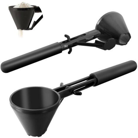 Cuillère à café réutilisable avec entonnoir – Plastique – Noire