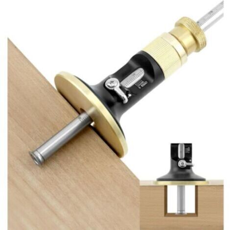 Calibre de marquage avec fonction de réglage fin – Jauge de profondeur en acier inoxydable 304 – Lecture métrique 12 cm, incréments de 0,2 mm – Outil de marquage de précision pour le travail du bois e (1/4)