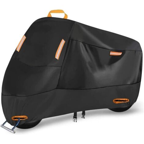 Housse de moto imperméable – Tissu Oxford 210D – Taille XXL 245 x 105 x 125 cm – Protection contre le soleil, la poussière et la pluie – Système antivol (1/5)
