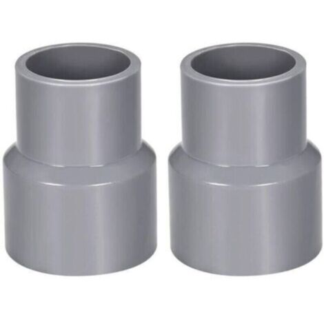 Réducteur de tuyau en PVC – 40 mm x 32 mm – Gris DWV – Lot de 2 pour les raccords de conversion de tuyaux de drainage.