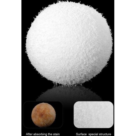 Boules filtrantes flottantes de 7,6 cm pour piscine, boules absorbantes d'huile réutilisables (1/5)