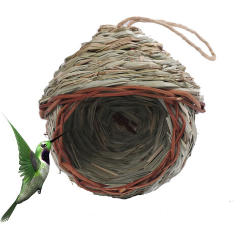 Hand-woven bird nests, budgie birdcages, straw birdcages, outdoor garden decorations, pet supplies (1/5)