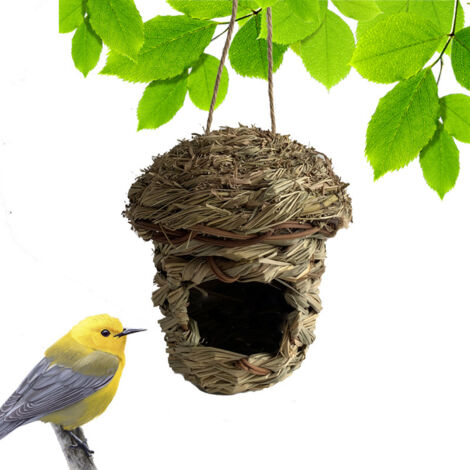 Hand-woven bird nests, straw birdcages, outdoor garden decorations, bird nests (1/5)