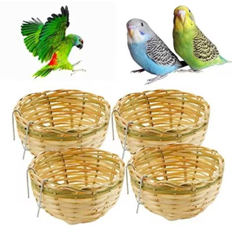 Temu's popular bamboo woven hooks for bird's nest, parrot nest, and rustic style decorations available online. (1/5)
