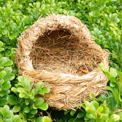 Handmade straw pet houses, hamster and rabbit nests, pet supplies (1/5)