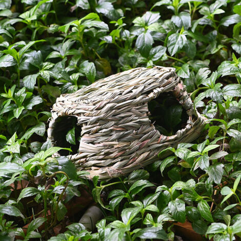Handmade straw folding pet house, pet bed, guinea pig, rabbit, cat bed, pet supplies (1/5)