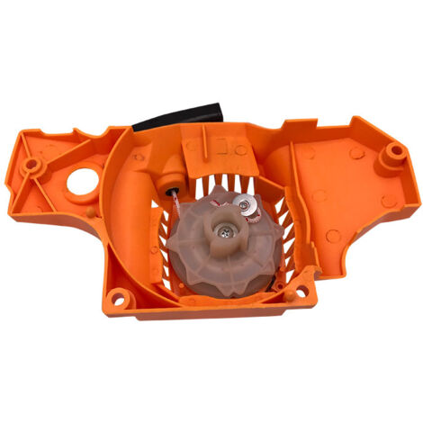 Poignée de démarrage compatible avec les tondeuses Partner P350 et P351, comprend une poignée de corde de traction pour une installation facile. (1/5)