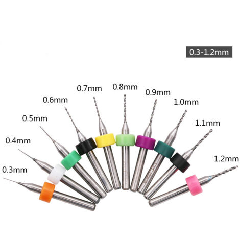 Jeu de forets à tige ronde en carbure de tungstène pour percer les bracelets de montre et les verres de lunettes (0,3-1,2 mm). (1/5)